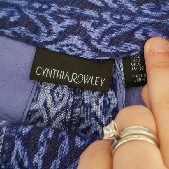 Cynthia Rowley NWT Linen Boho Shorts Sz 2 - Picture 2 of 5